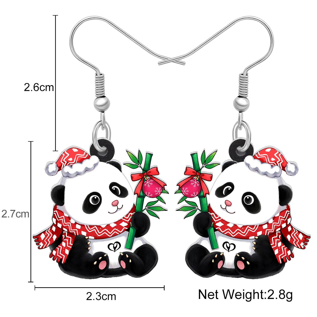 Weveni акриловые подвески в виде животных на Рождество милые бамбуковые модные