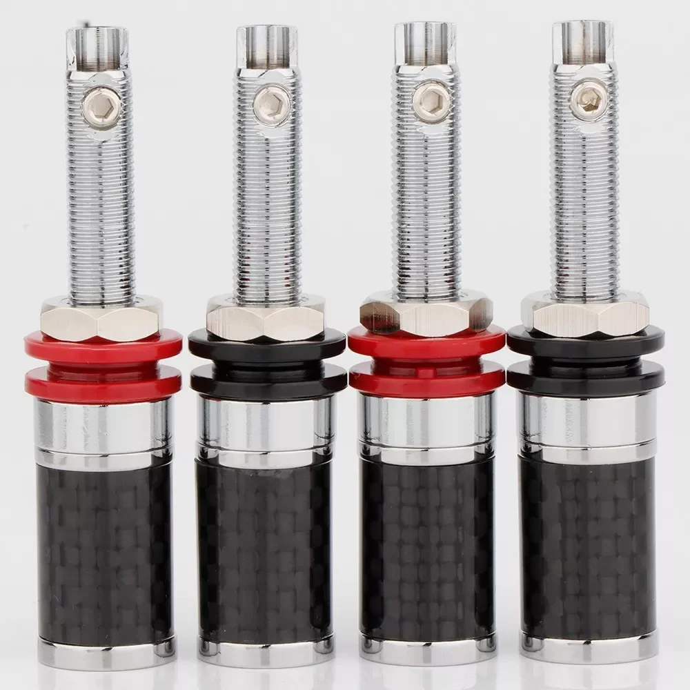 

NEW2023 BP1121 HIFI Rhodium Plated Female Banana Jack Connector Banana Plug Socket Speaker BINDING POST