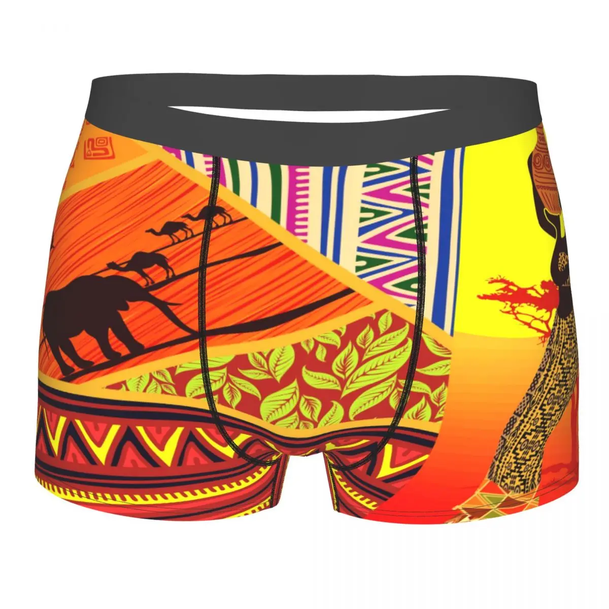 Boxer Men Shorts Underwear Male African Women With Tree And Animals Ornament Boxershorts Panties Underpants Man Sexy