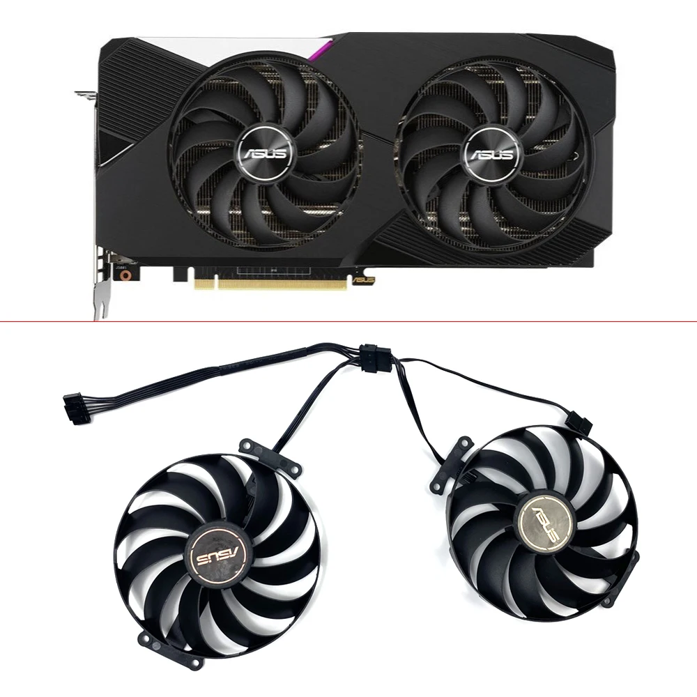 Вентилятор видеокарты CF1010U12S 7pin RTX3060 Ti RTX3070 для ASUS Dual RTX 3060 3070 GPU сменный вентилятор