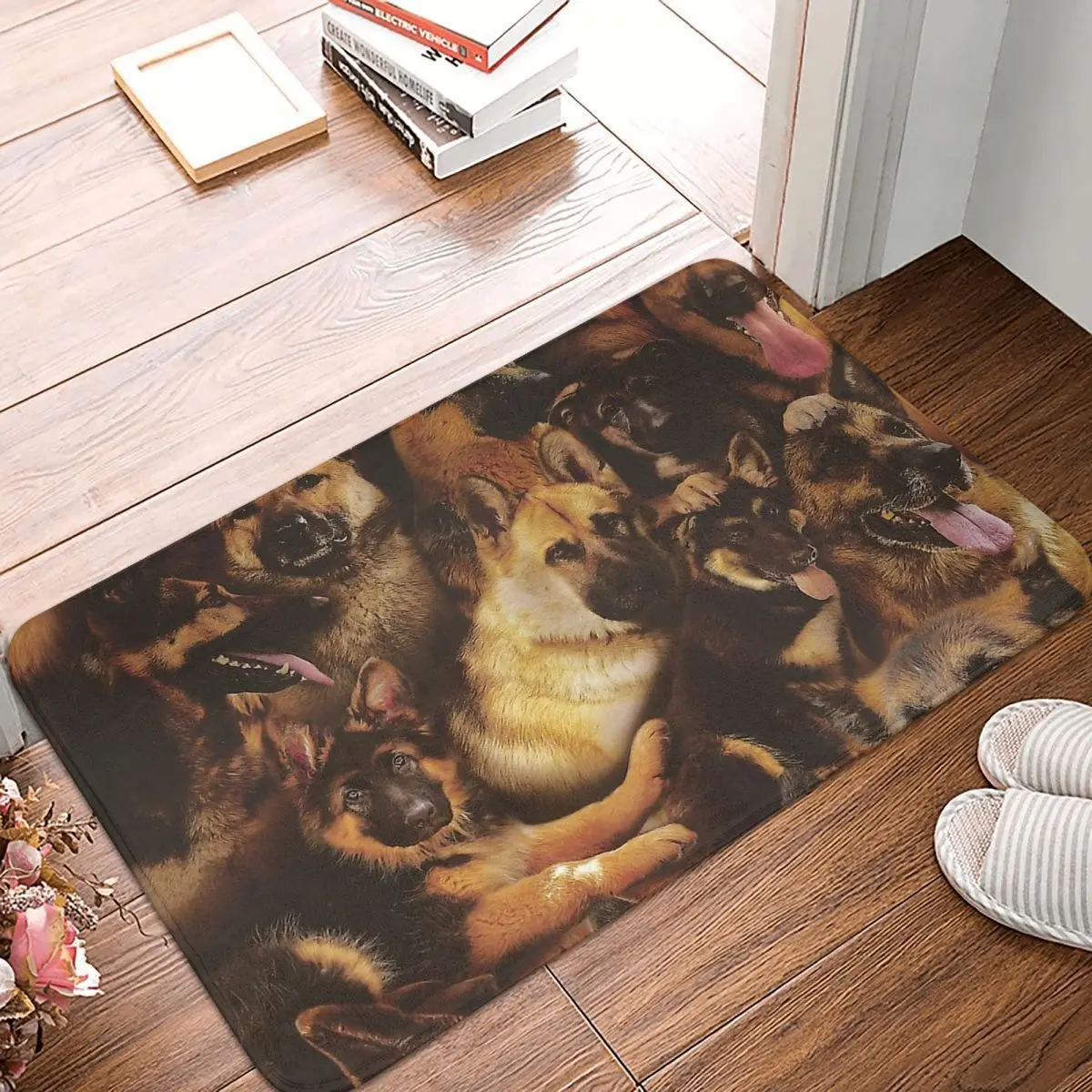 

Нескользящий коврик в ванную комнату с изображением животных, немецкие пастухи, коврик для гостиной, коврик для входной двери, напольный де...