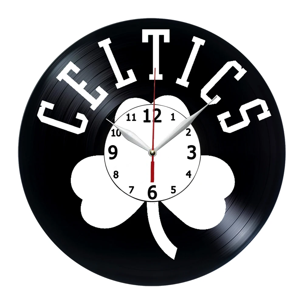 

BOSTON CELTICS MAPLE LEAFS HANDMADE VINYL RECORD WALL CLOCK FAN GIFT Art Decor Clock Classic Exclusive Wall Clock Classic