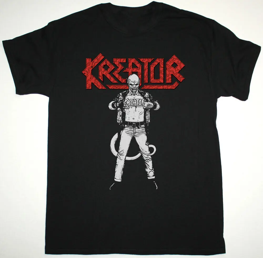 

Винтажная Мужская футболка с ужасной уверенностью Kreator, черная унисекс, все размеры Jj1722