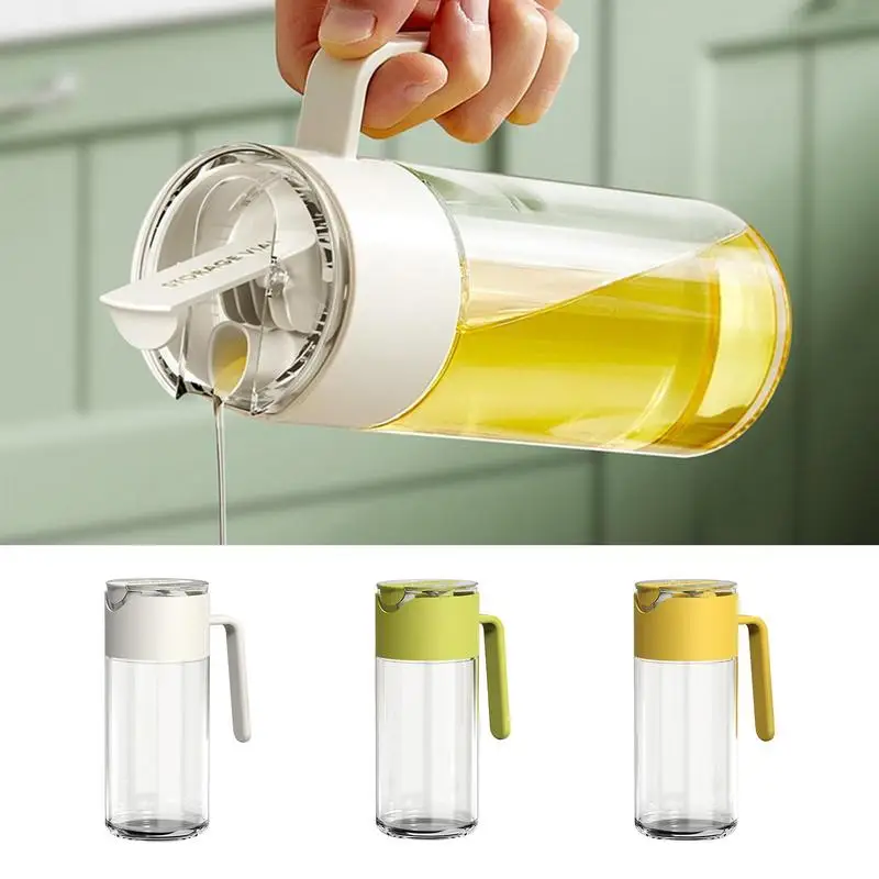 

Бутылка-диспенсер для масла для кухни, стеклянный горшок для масла, контейнер для масла, без капель, автоматическое открывание и закрытие горлышка для уксуса