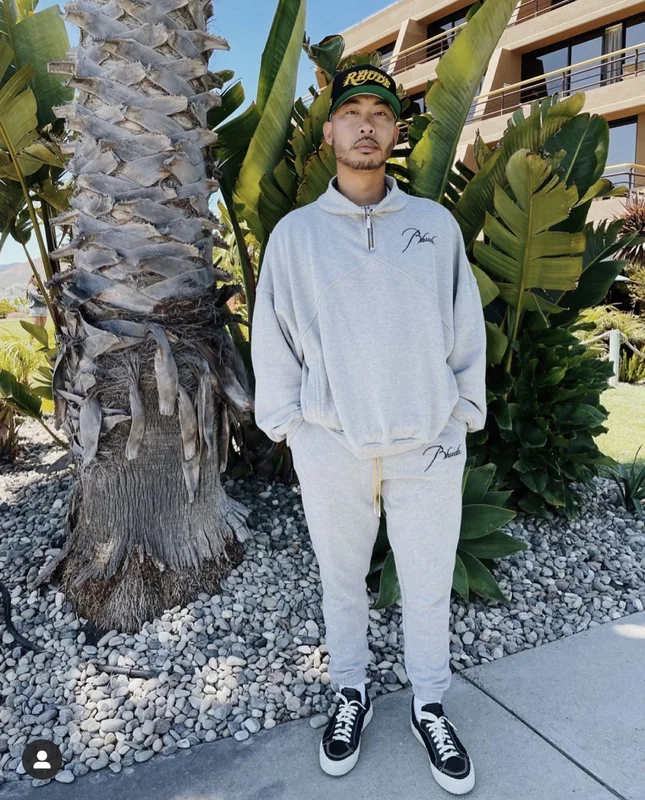 

1:1 Version RHUDE Embroidery Logo Sweatpants Men Women Couple 100% Cotton Pants Hip Hop High Street Oversize Casual Pants