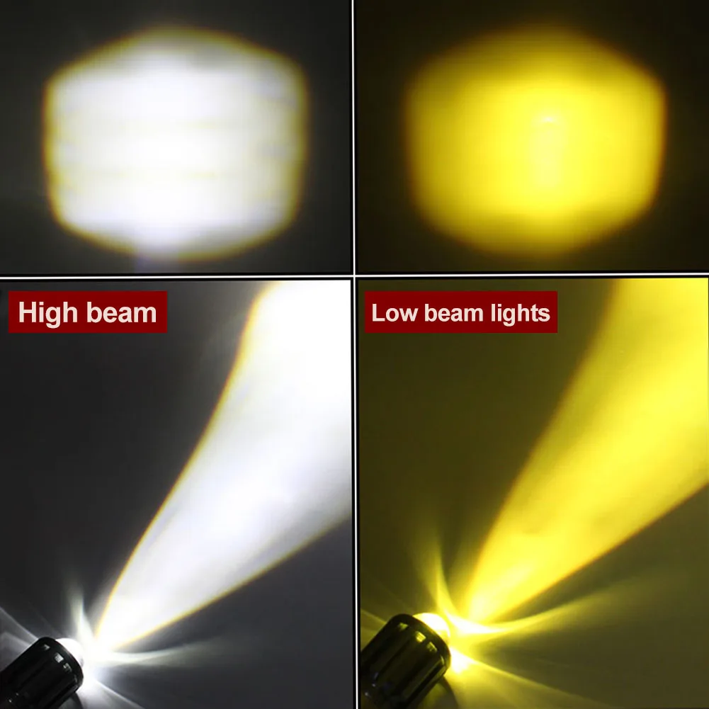 1 шт. H4 BA20D светодиодные лампы для фар мотоцикла CSP 10000Lm белый желтый Hi Lo Beam
