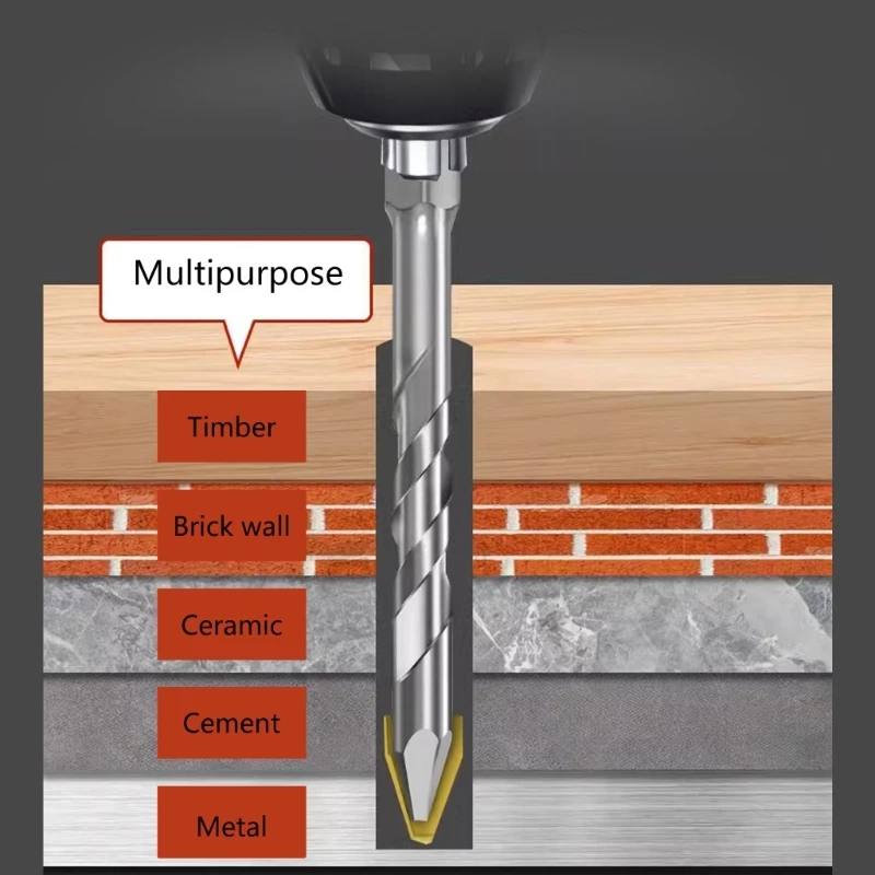 4 шт. эксцентриковое сверло с шестигранным хвостовиком прецизионное 6/8/10/12 мм Q81C