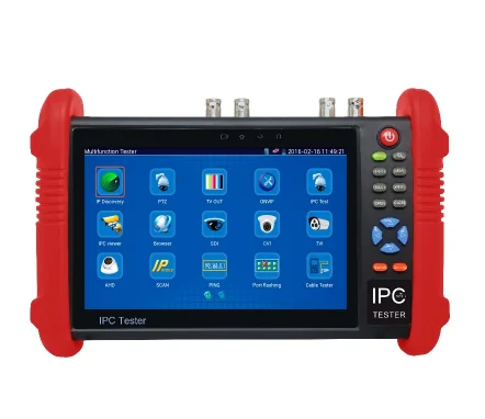 

7"IPS Touch H.265/H.264 4K IP+Analog+AHD+CVI+TVI+SDI CCTV Camera Tester (multimeter, cable locator,TDR Optional)