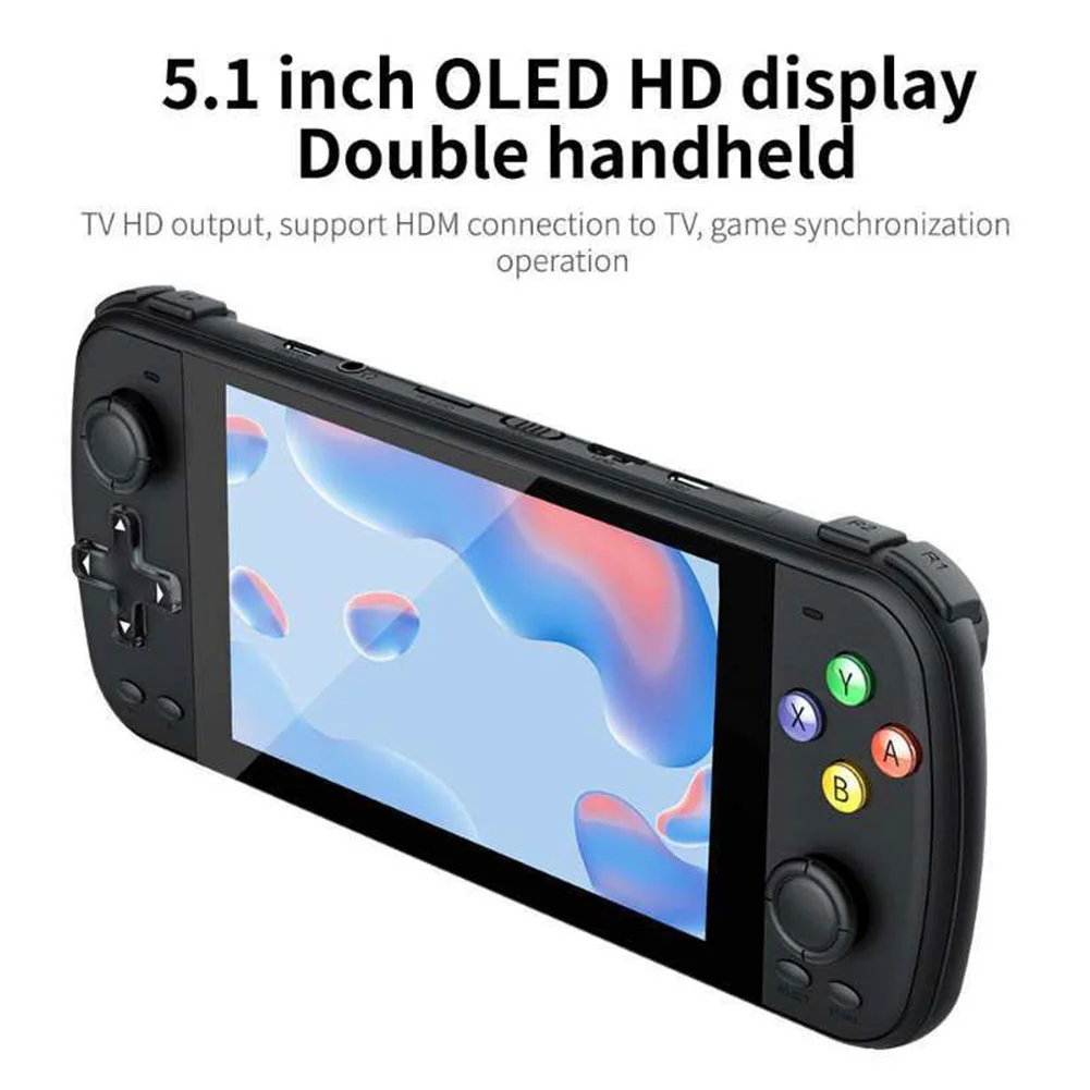 Handheld Game Players Console 5.1 Inch HD IPS Screen Portable Game Console Double Video Gaming Player Built-in 3000+ Rg35xx 3ds