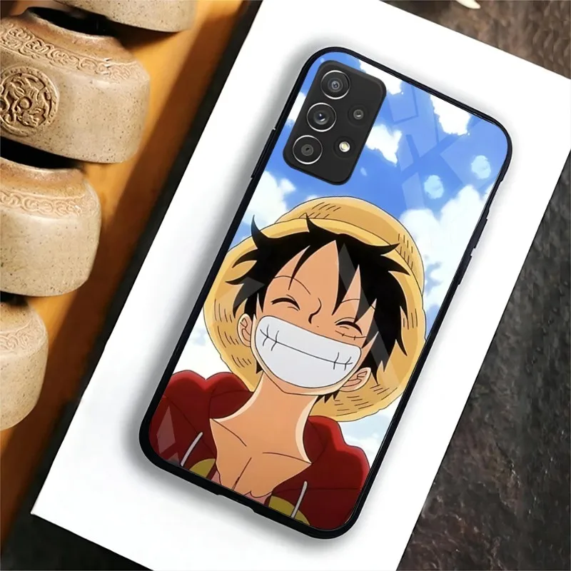 Чехол для телефона аниме O-nes P-iece стеклянный чехол Samsung A 54 14 34 52 70 71 72 81 91 E S 33 20 12 10 21 22