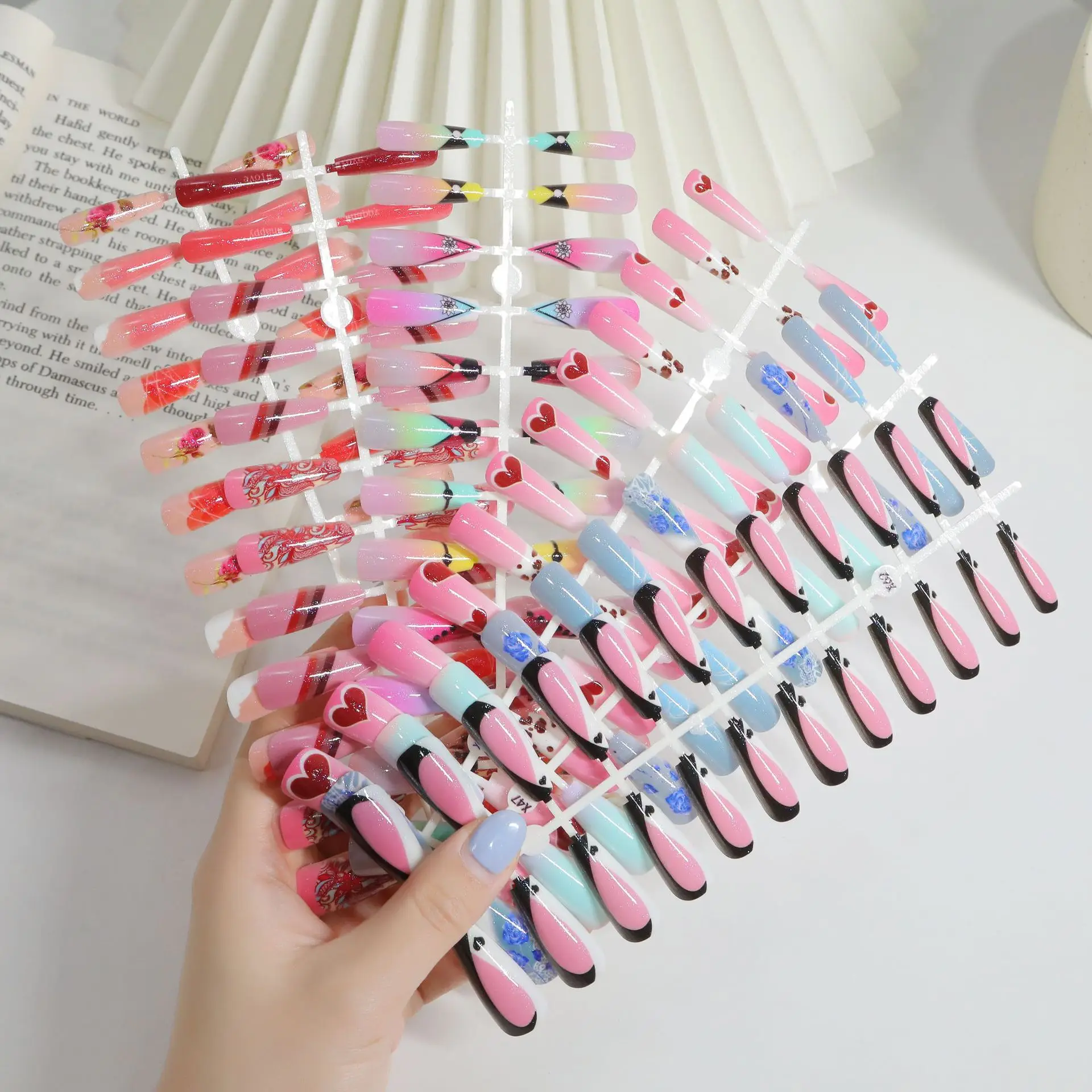 

Long Ballet Fake Nails Patch Manicure False Nails Art Full Cover Nail Stickers Accessories 2023