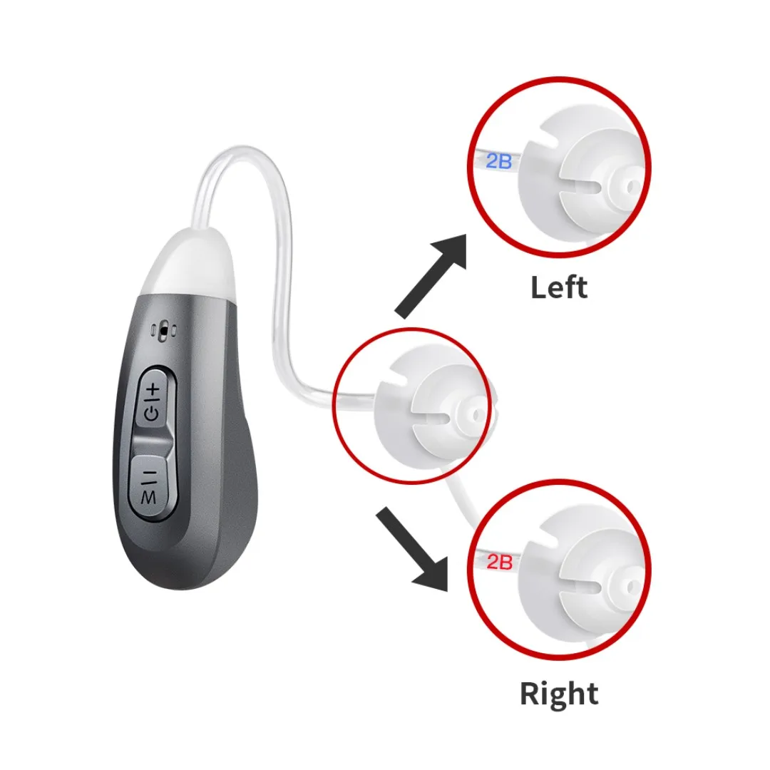 Фото Цифровые слуховые аппараты JINGHAO JH-D59 OTC BTE с Bluetooth, перезаряжаемые, беспроводные, для пожилых людей №2