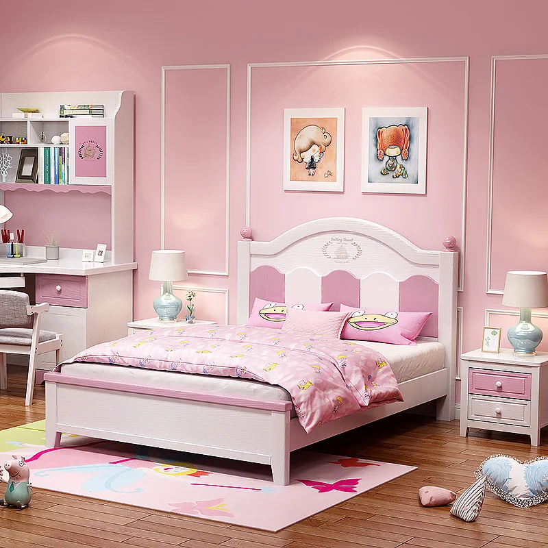 

Solid Wood Floor Children Beds Modern Foldable Storage Space Drawers Children Beds Design Letto Bambini Bedroom Furniture YQ50CB