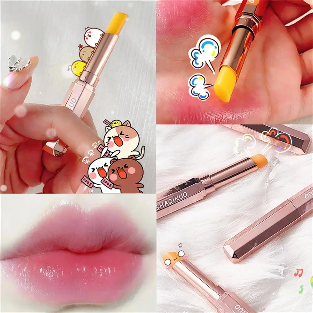 

Shaqinuo change Color Lipstick Moisturizing Moisturizing Anti-cracking Carotene Lipstick Female Student Lip Glaze Long-Lasting
