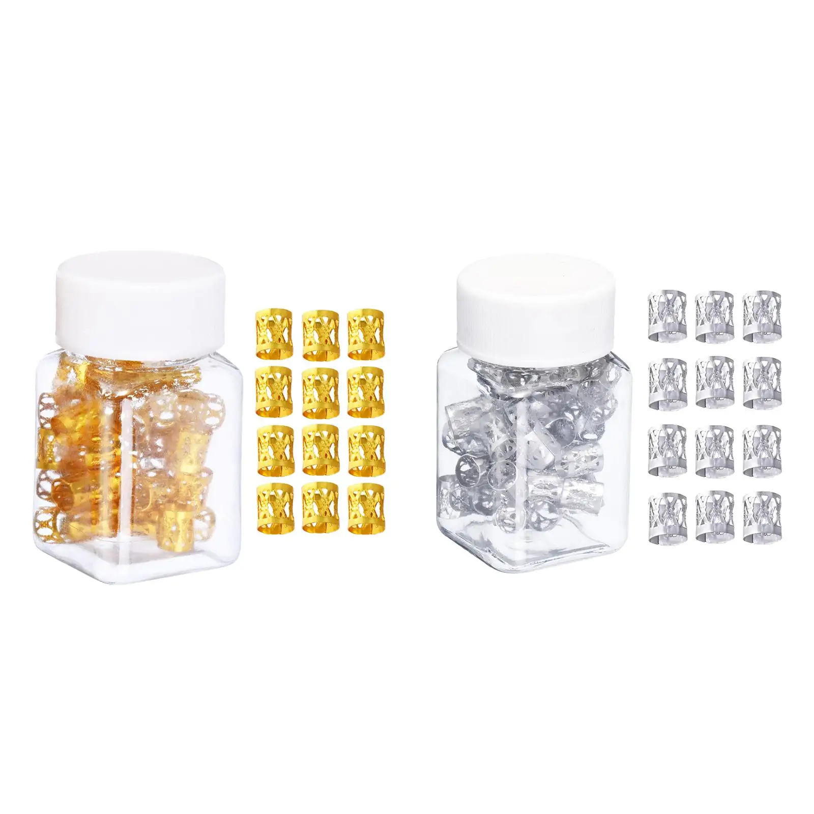 

100 бусин дредов, бусины для плетения волос, манжеты, украшения для волос, кольца, металлические аксессуары для волос, ожерелье унисекс, для му...