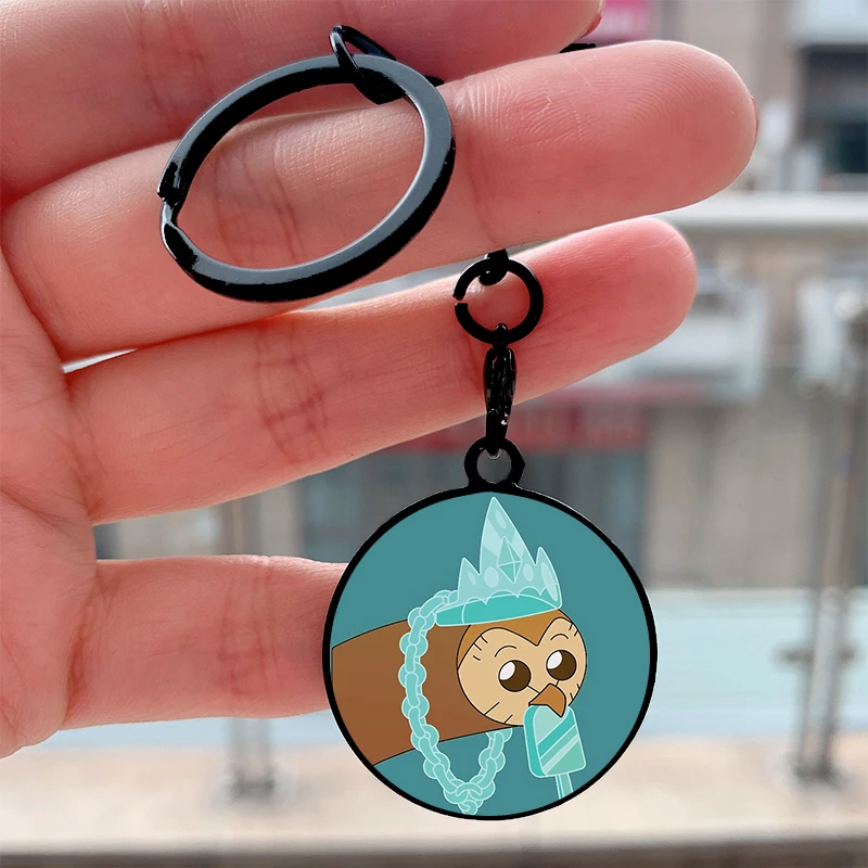 

Fashion owl Ice Hooty Cool Custom Key Tag Motorcycles Cars Backpack Chaveiro Keychain For Friends KeyRing Gifts Accessories