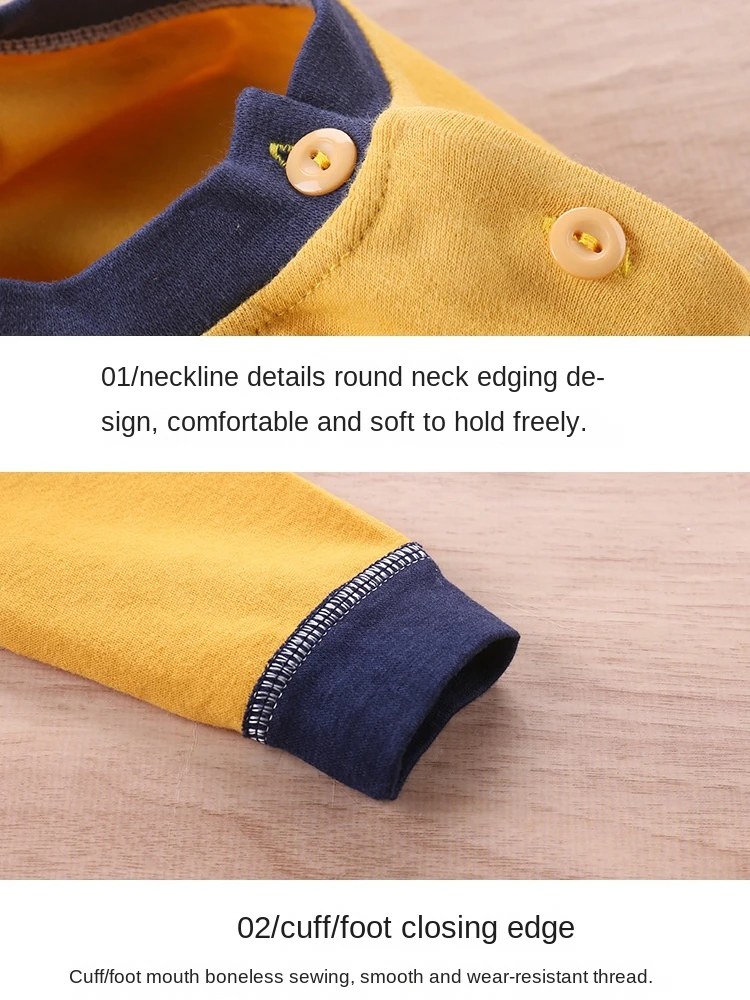 Cotton Kids Clothes Set Baby Boy Cartoon Long Sleeve Pajamas 1-6Y