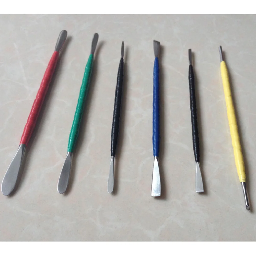 

Clay Pottery Tools Sculpting Tool Modeling Wax Kit Metal Handle Hand Steel Carvers Knive Carving Carver Dotting Making