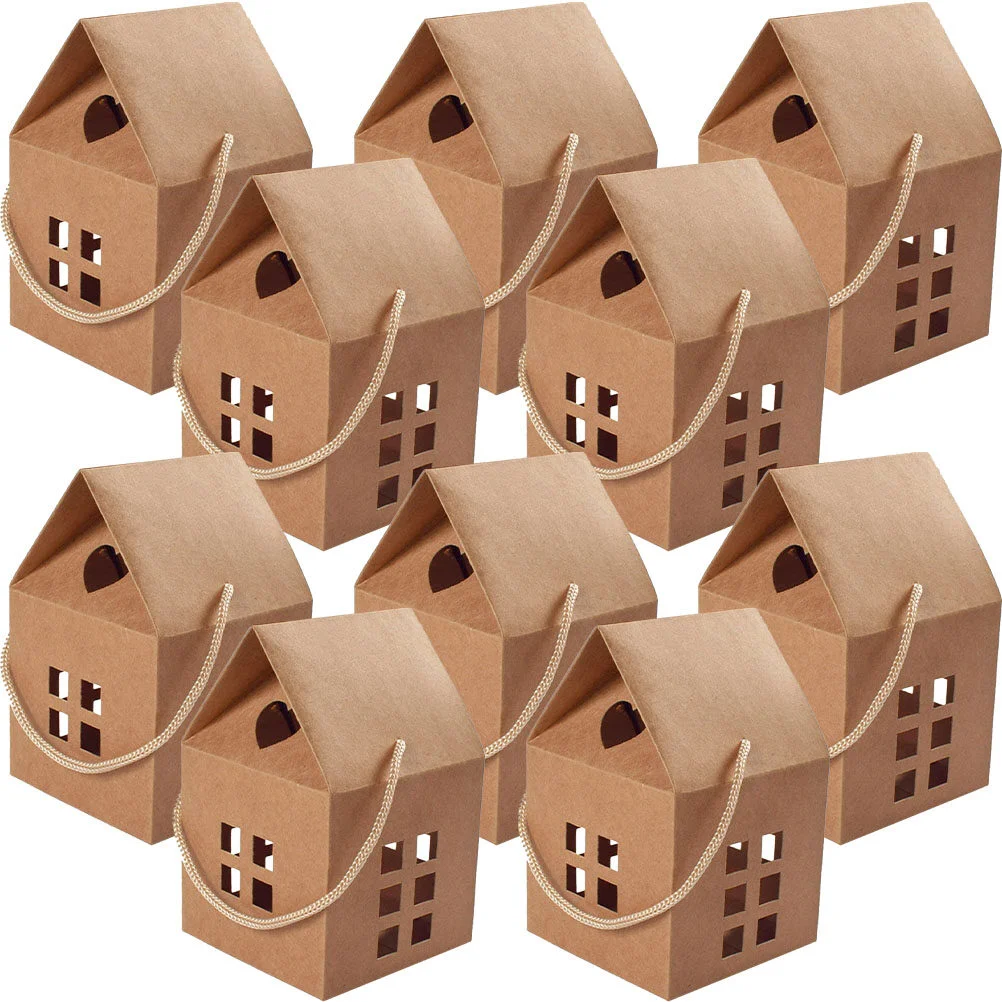 

10 Pcs Candy Cookie Box Banquet Party Cases Cookies Gift Treasure Wedding Favor Paper Chocolate