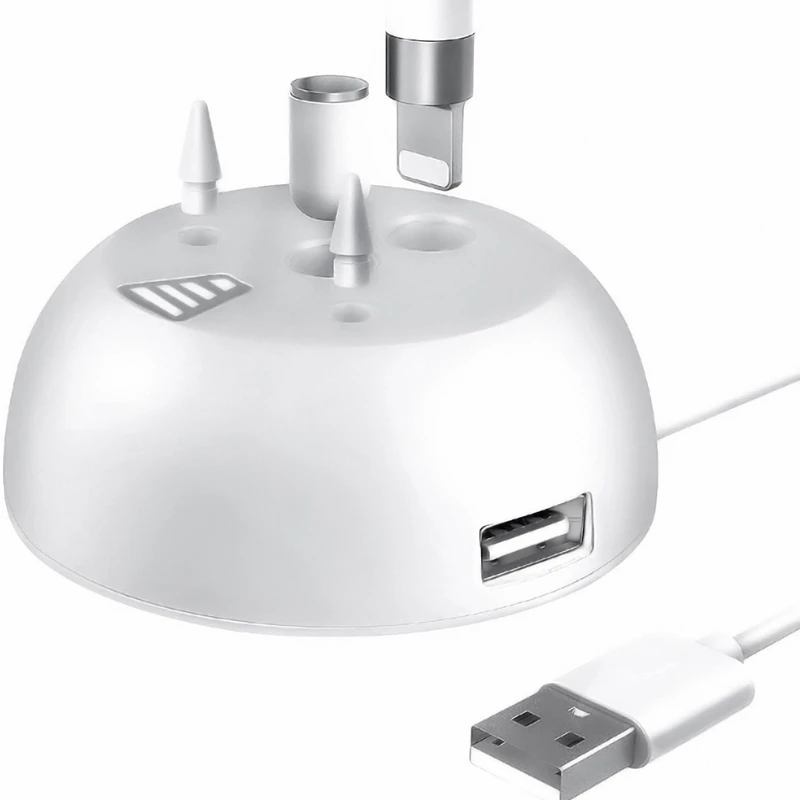 Portable Pen Charging Station Apple Pencil Tip Charger Dock Adapter