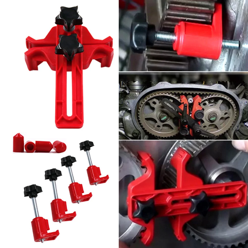 

Car Auto Dual Cam Clamp Camshaft Engine Timing Sprocket Gear Locking Tool Kit Camshaft Sprocket Gear Cam Lock Tools