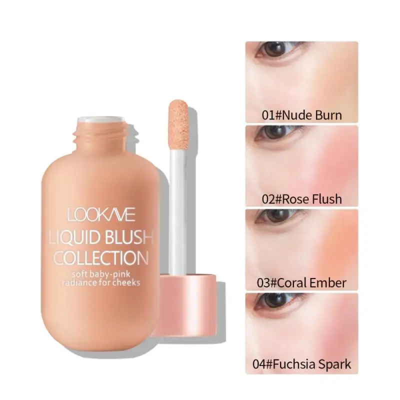 

12ml Liquid Blush Naturally Brightens Skin Tone Long-lasting Waterproof Moisturizing Blusher Natural Cheek Face Contour Makeup