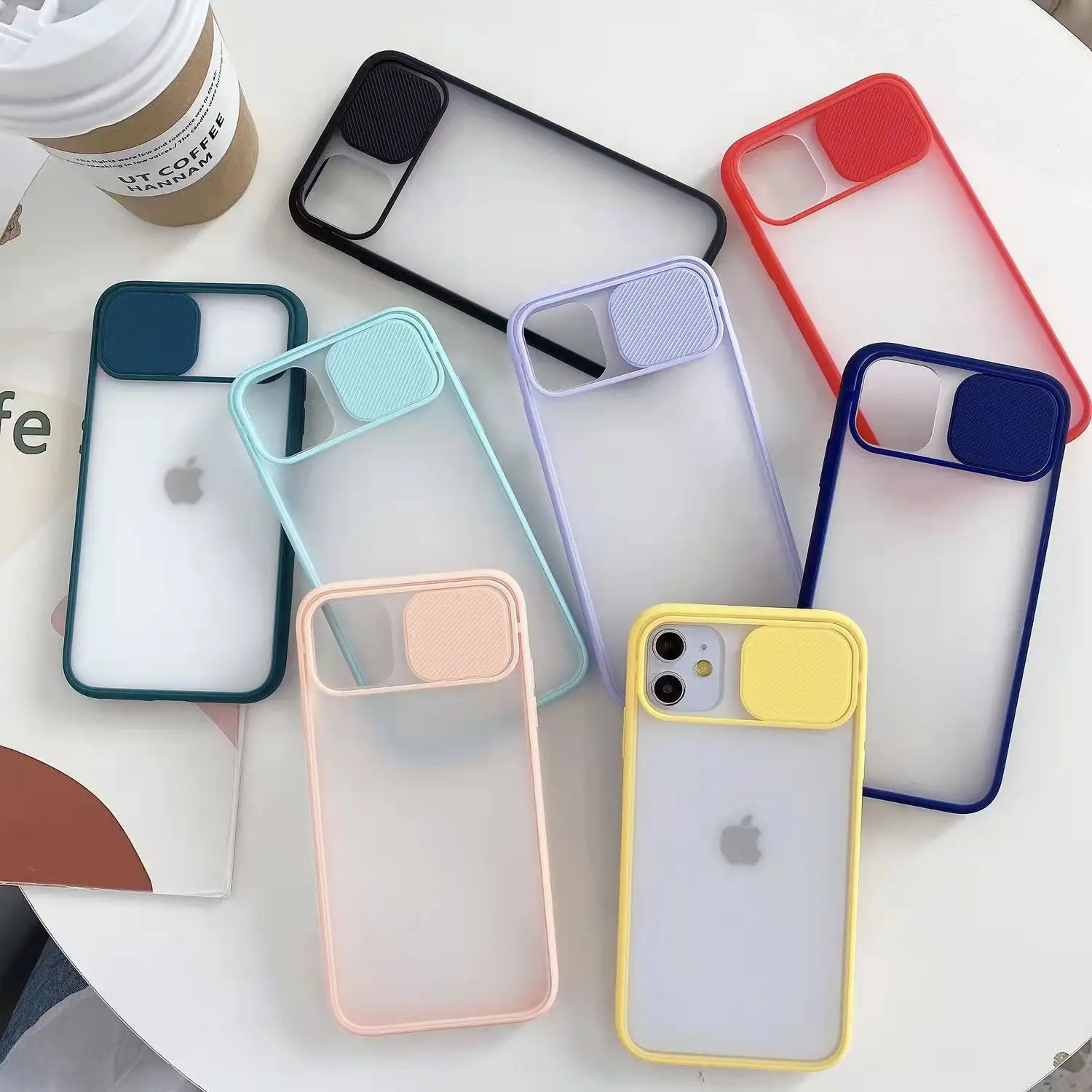 

Simple solid color push-pull lens Phone Case For iphone 11 12 13 Pro Max XS X XR 7 8 Plus Fashion new products