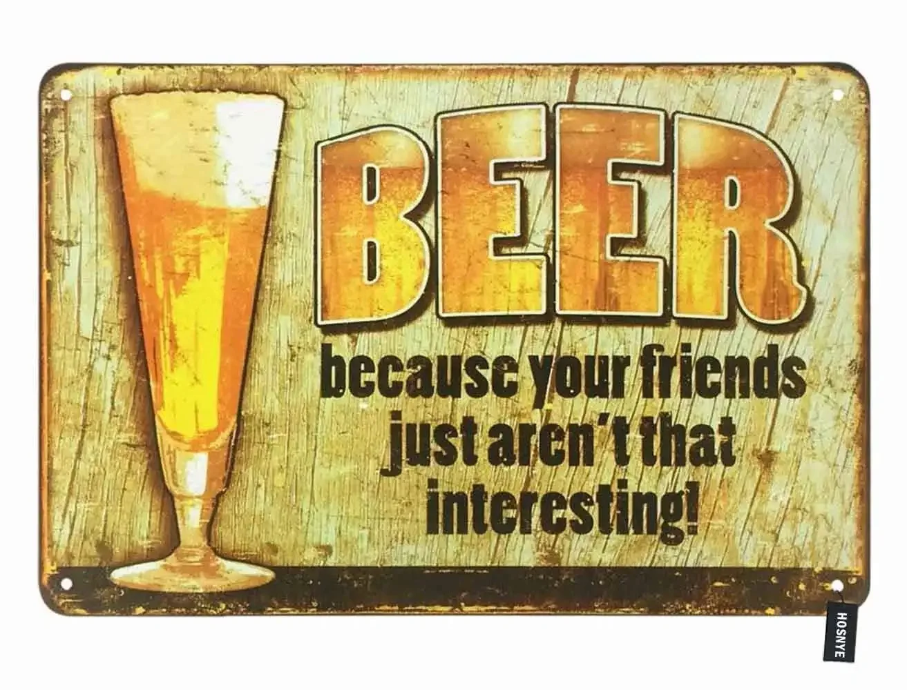 

Пивные надписи, письма, потому что ваши друзья просто не так интересны, винтажные металлические жестяные знаки для мужчин и женщин, украшение для стен