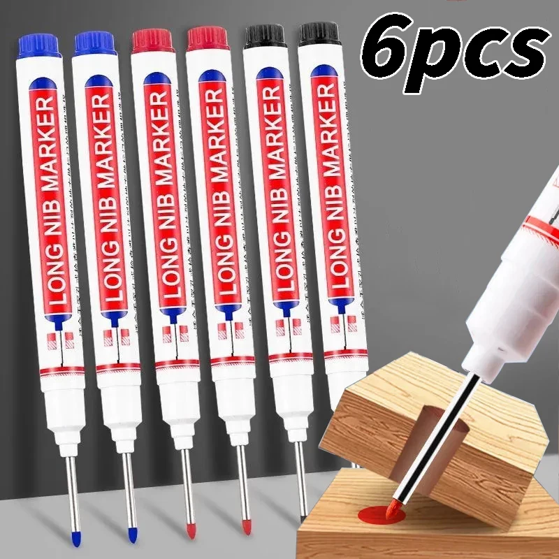 

6 шт., многофункциональные длинные маркеры для работ по дереву
