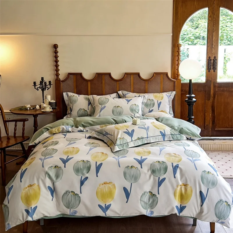 Светanya египетский хлопок комплекты постельного белья постельное белье Queen King Ru