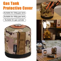 outdoor camping gas tank protective cover gas tank case air bottle sleeve with side pocket gas canister practical accessories