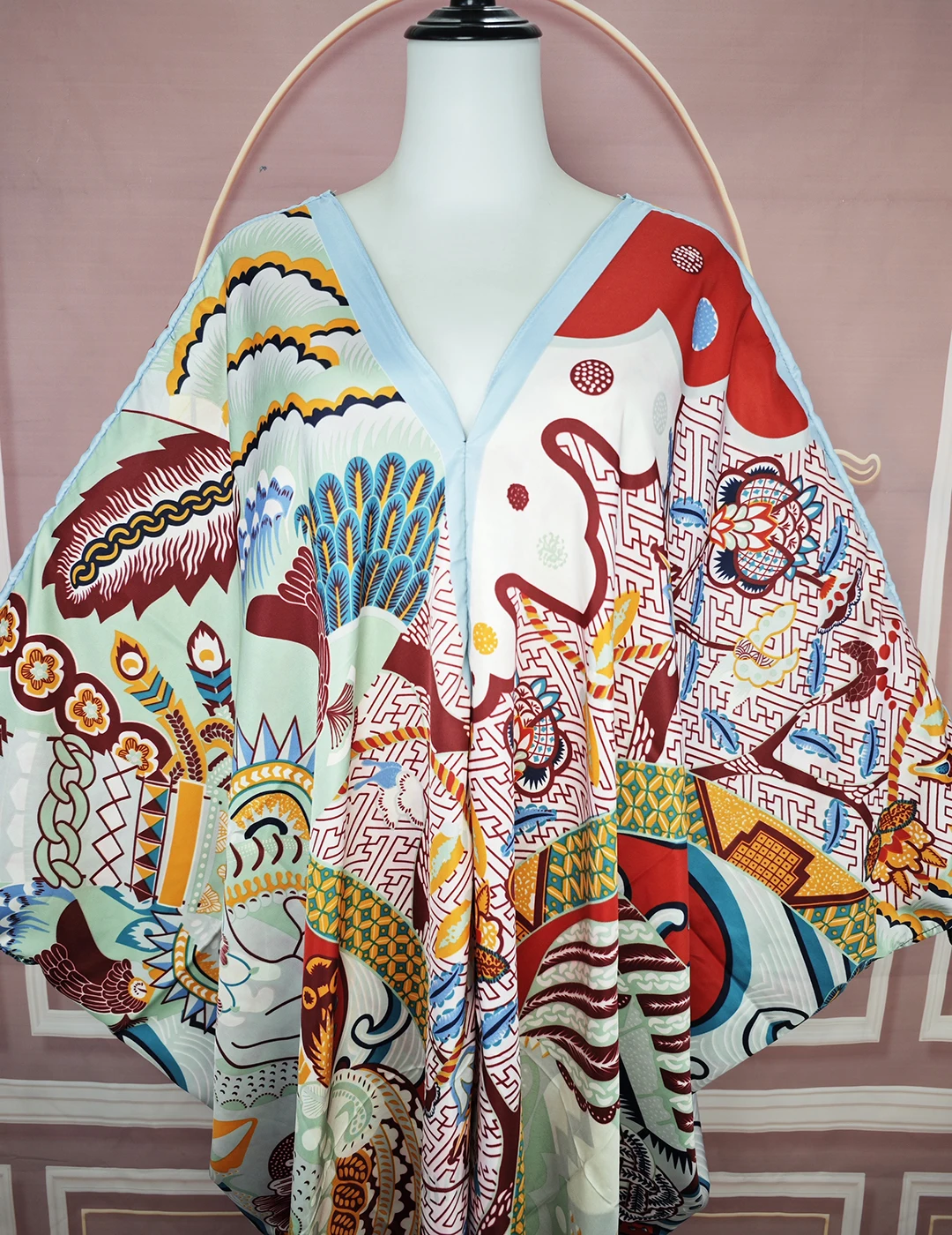 Летнее богомское Африканское популярное Новое шелковое Свободное длинное