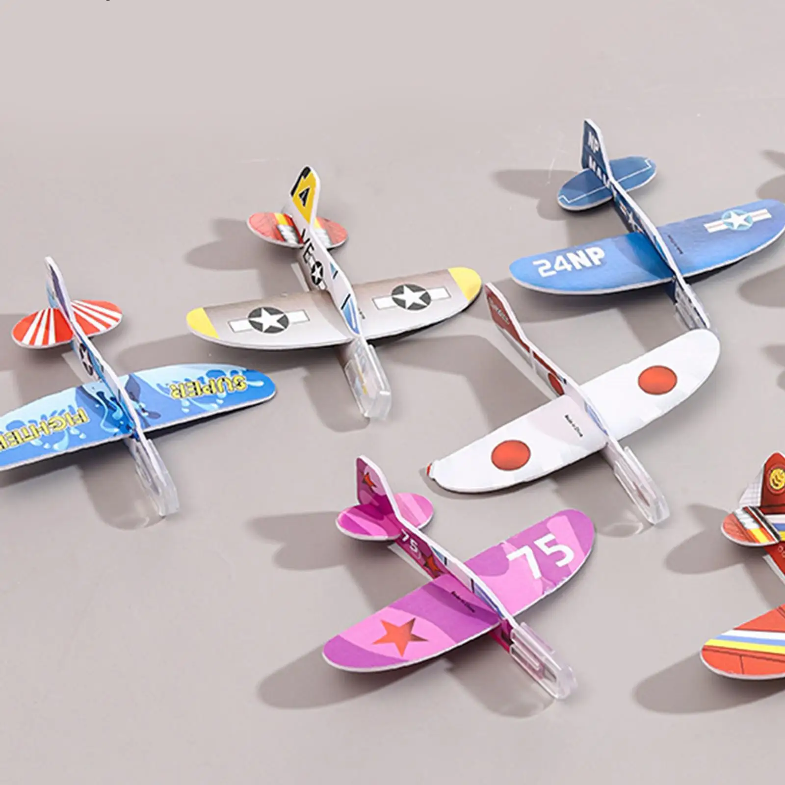 

5Pcs Kids Foam Gliders Planes Toys Hand Thrown Small Plane Throwing Foam Plane Mini Foam Airplane for Toddlers Girls Prizes Gift