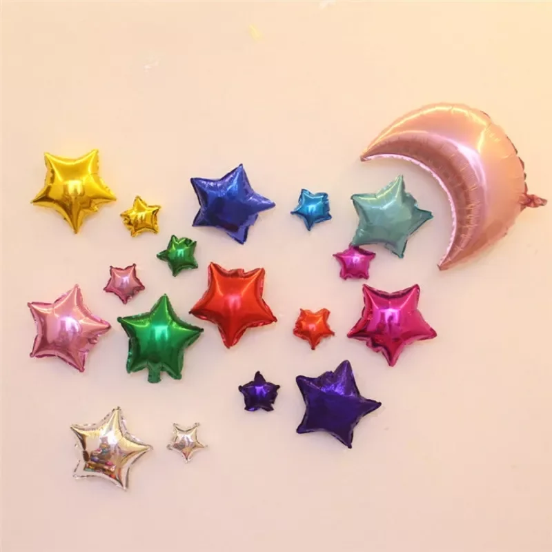 

5pcs 18inch Star Heart Inflatable Helium Balloon Birthday Party Decorations Kids Foil Balloons Wedding Christmas Supplies Gifts