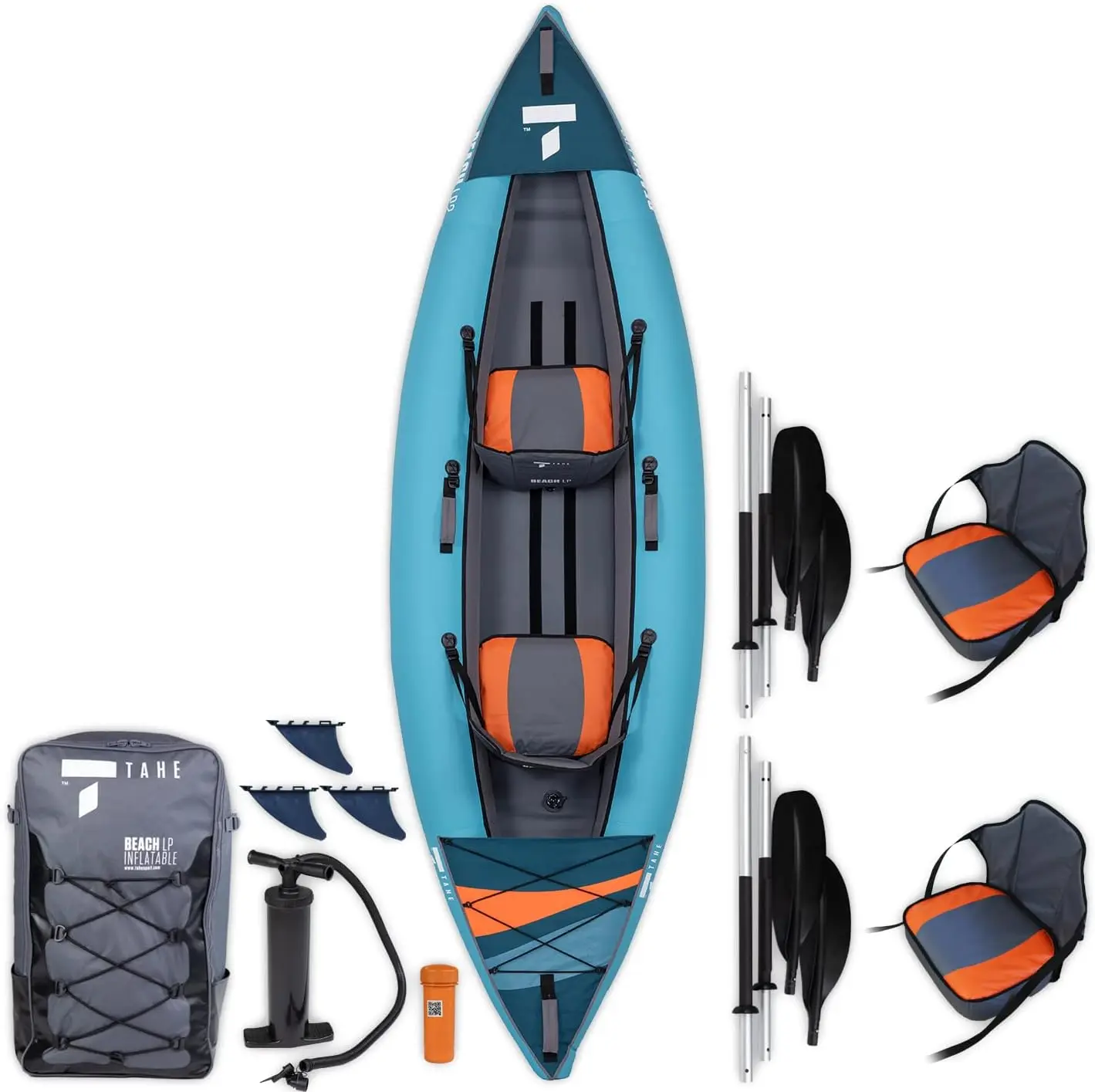 

LP Premium Inflatable Kayak Complete Package Including Kayak, Seat, Paddle, and Travel/Storage Bag