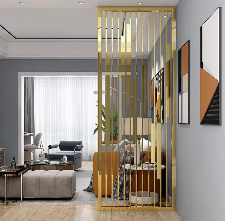SUS 304 201 Легкая роскошная перегородка из золотой нержавеющей стали перегородки