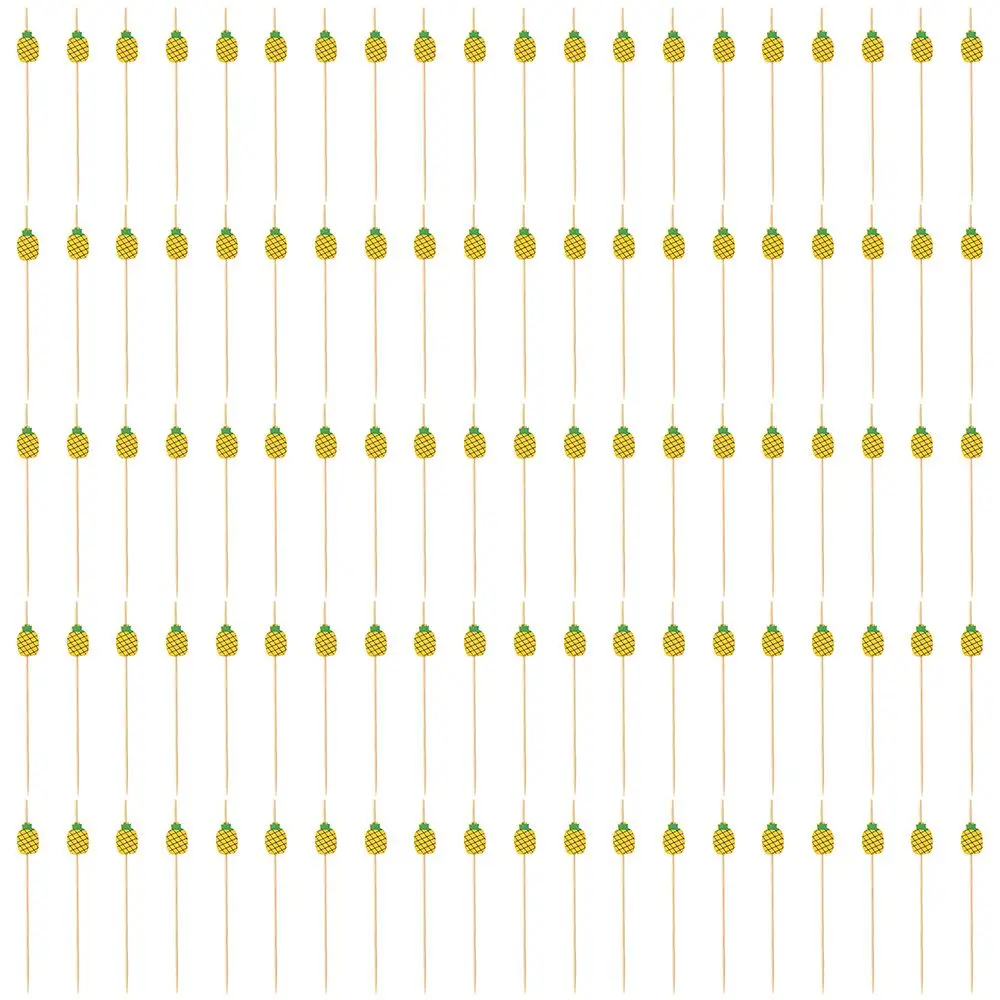 

100 pcs Bamboo Disposable Barbecue Bamboo Skewers 4.7 Inches Pineapple Lamb Bamboo Skewers Fruit Bamboo Skewers Barbecue