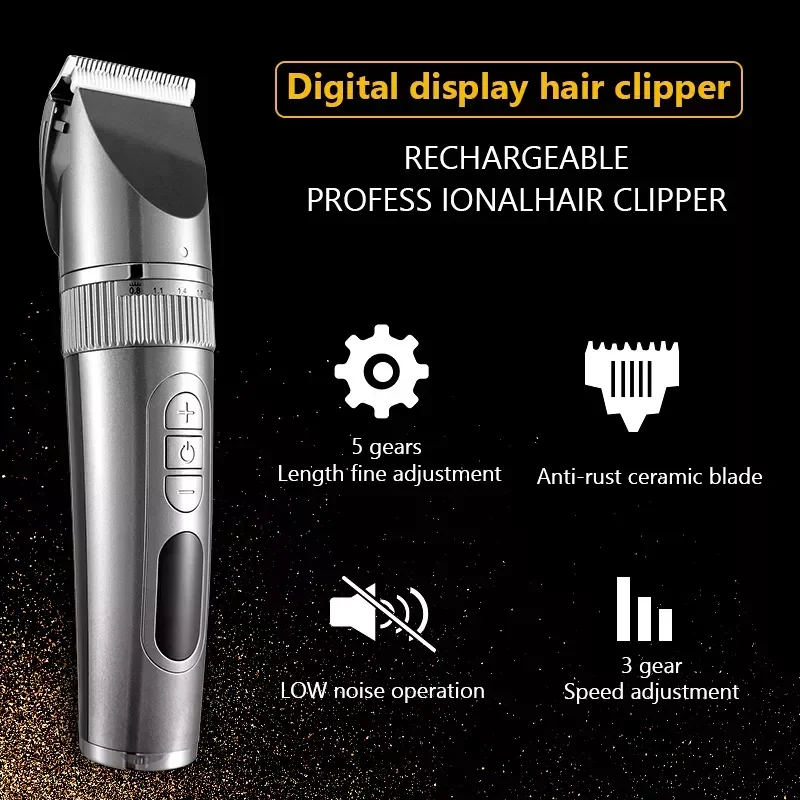 

NEW2023 New in Hair Clipper For Men Rechargeable Hair Trimmer Hair Cutting Machine Beard Trimmer Fast Charging sonic home appl