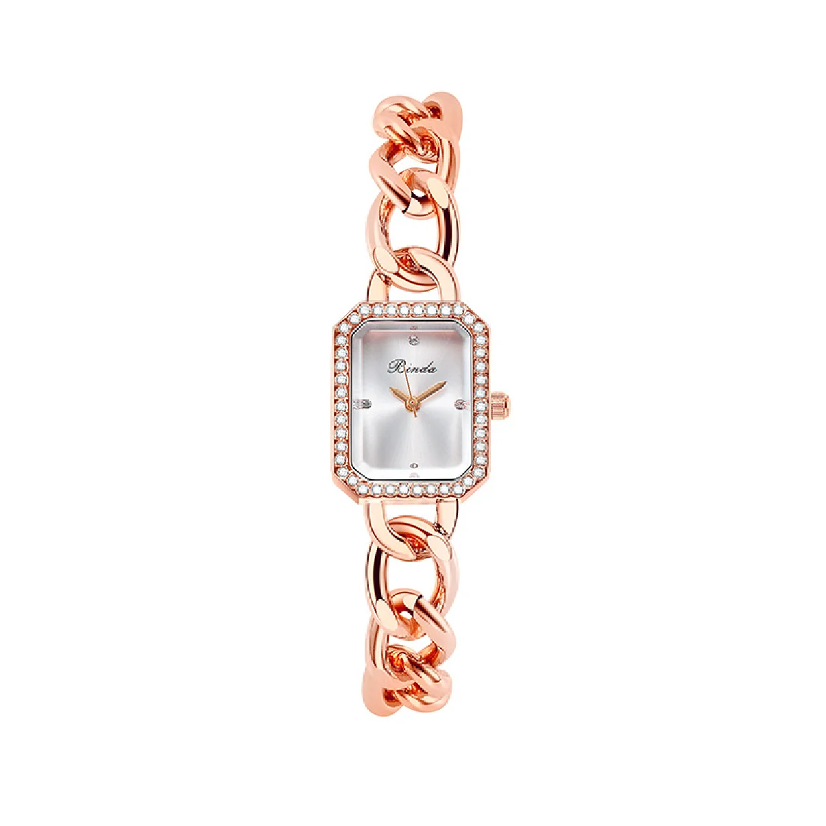 Small Dial Square Women Watches Luxury Brand Diamond Gold Black Female Wristwatches Cuban Bracelet Ladies Watches Montre Femme enlarge
