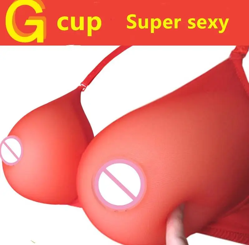 Gcup Silicone Breast Form Soft Fake Boobs False Breasts Prosthesis for Crossdresser Transgender Shemale Drag-Queen