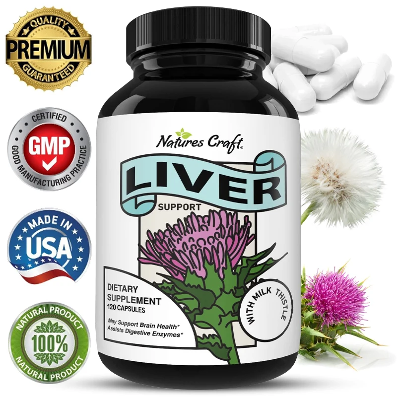 

Healthy Liver Supplement with Milk Thistle Enhances Liver Detoxification and Cleansing