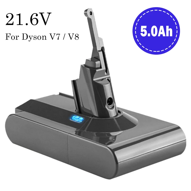 

21.6V 5.0/6.0 Ah Replacement Battery for Dyson V8 V7 Cordless Handhold Vacuum SV10 V8 Fluffy V8 Animal V8 Absolute V8 Motorhead