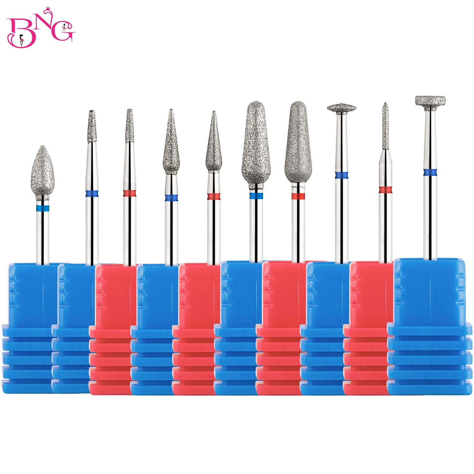 

BNG Nail Drill Bits 3/32 Inch Diamond Cuticle Nail Bits for Nail Drill E-File Manicure Pedicure Remover Tools for Acrylic Gel