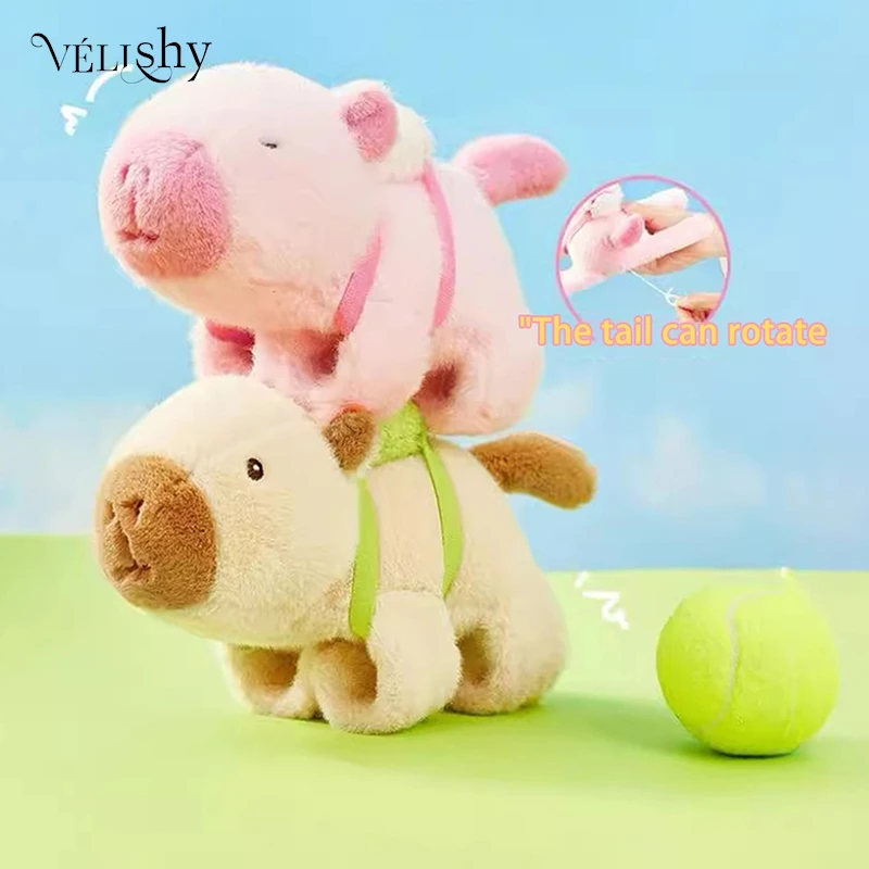 Мультяшный проволочный вращающийся хвост капибара захлопывающийся круглый