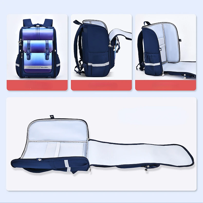 New British Style Children Primary School Students Bags Girl Boy Large Capacity Fashion PU Oxford Large Capacity Backpacks 2022