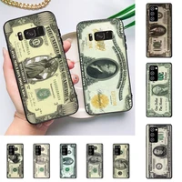 fhnblj luxury money dollars phone case for redmi 8 9 9a for samsung j5 j6 note9 for huawei nova3e mate20lite cover