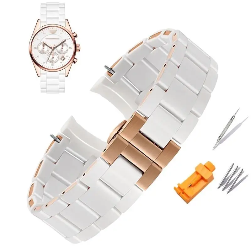 Стальной силиконовый ремешок MAISITU подходит для ремешка часов Armani AR5905 5906 AR5919 5920