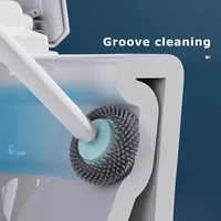 rotate silicone toilet brush creative cleaning tools brush no dead ends wall hung bathroom brush toilet utensils set
