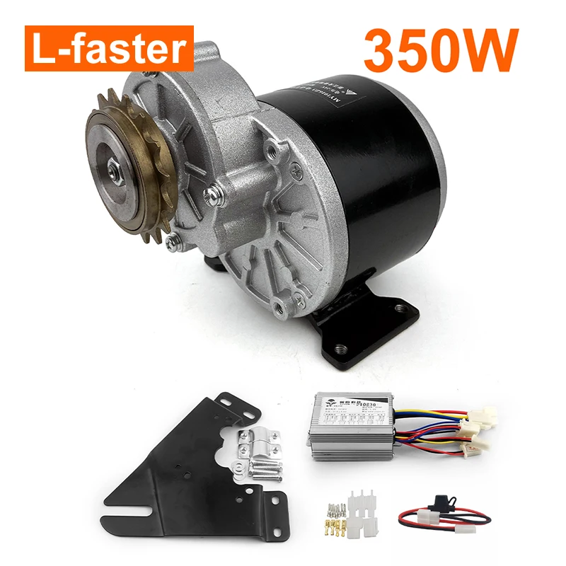 

Diy 350W Electric 16T Freewheel Sprocket Brushed 9T Gear Big Torque Motor With Mounting Plate