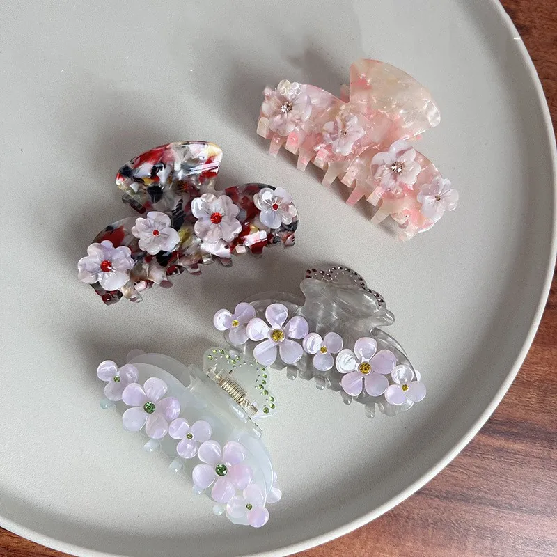 

Женская заколка-краб для волос, с цветами